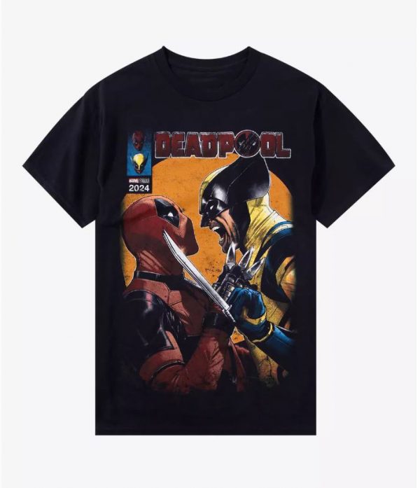 Marvel Deadpool & Wolverine Face-Off Comic T-Shirt