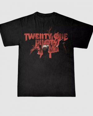 Twenty One Pilots Flames Acid Wash T-Shirt