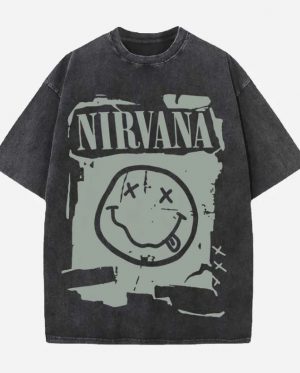 Nirvana Acid Wash Oversized T-Shirt