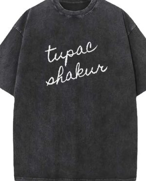 2pac Acid Wash Oversized T-Shirt