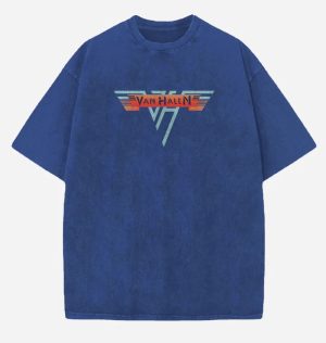 Van Halen Acid Wash Oversized T-Shirt