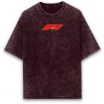 Formula 1 I Speak Fluent F1 Terry Acid Wash Oversized T-Shirt