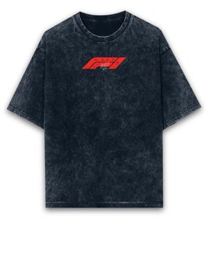 Formula 1 I Speak Fluent F1 Terry Acid Wash Oversized T-Shirt