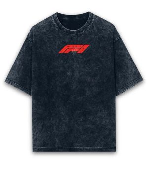 Formula 1 I Speak Fluent F1 Terry Acid Wash Oversized T-Shirt