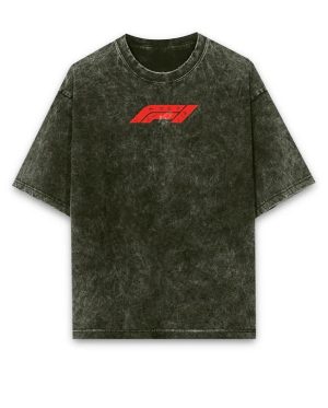 Formula 1 I Speak Fluent F1 Terry Acid Wash Oversized T-Shirt