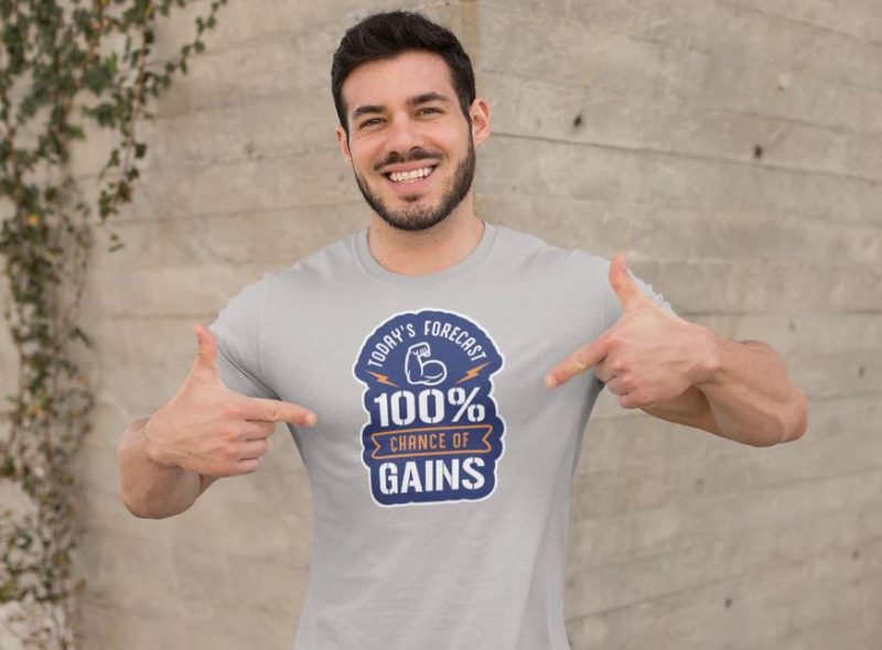 Today's Forecast 100% Chance Of Gains T-Shirt - Image 2